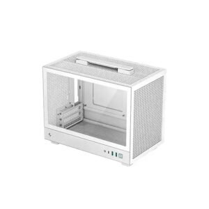 DeepCool CH160 Portable High Airflow Mini-ITX Computer Case Mini-Tower Gaming Cabinet - White