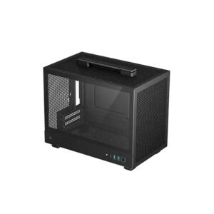 DeepCool CH160 Portable High Airflow Mini-ITX Computer Case Mini-Tower Gaming Cabinet - Black