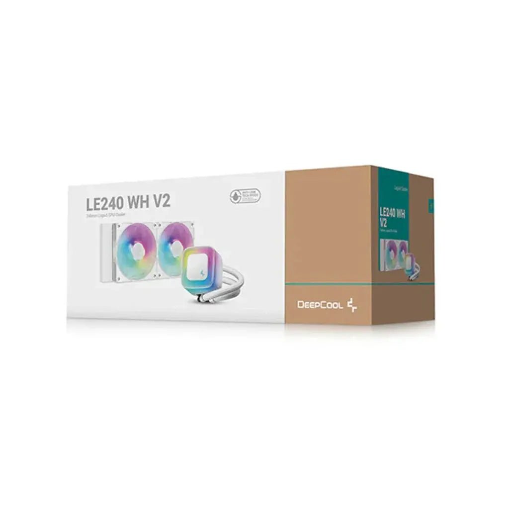 DeepCool LE240 V2 240mm A-RGB AIO CPU Liquid Cooler-White - Image 2