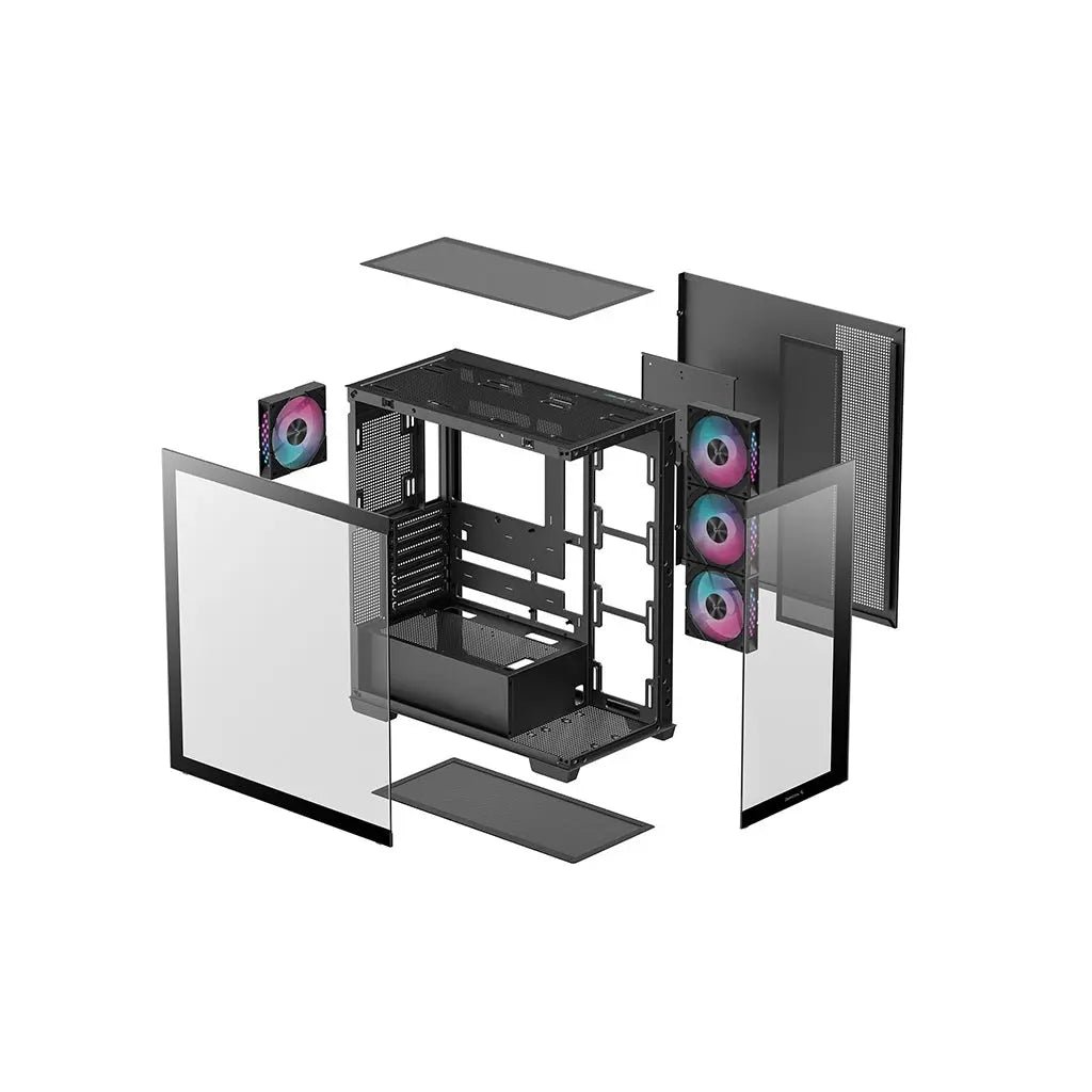 DeepCool CG580 4F Tempered Glass ATX Mid Tower Cabinet-Black - Image 6