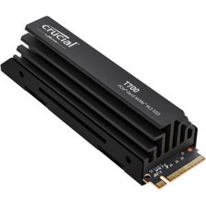 Crucial T700 2TB PCIe Gen5 NVMe M.2 Internal Solid State Drive With Heatsink