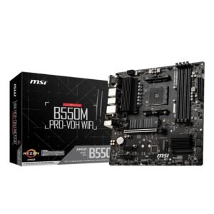 MSI B550M PRO-VDH WiFi Micro-ATX Motherboard with DDR4 4400+MHz PCIe 4.0 and Core Boost