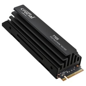 Crucial T705 2TB PCIe Gen5 NVMe M.2 2280 Internal Solid State Drive with Heatsink