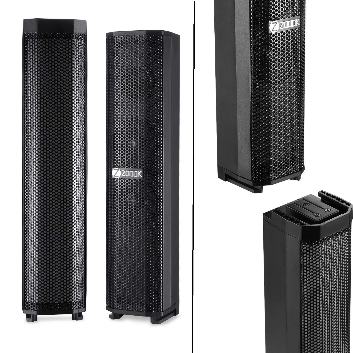 Zoook Party Rocker 100 Watts Bluetooth Party Speaker with Professional Class D Amplifier- 1 Wired & 1 Wireless Mic (Black) - Image 6