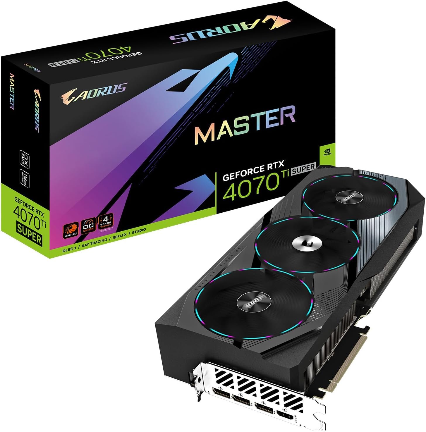 GIGABYTE AORUS GEFORCE RTX 4070 Ti SUPER MASTER 16GB GDDR6X 256-bit Graphics Card