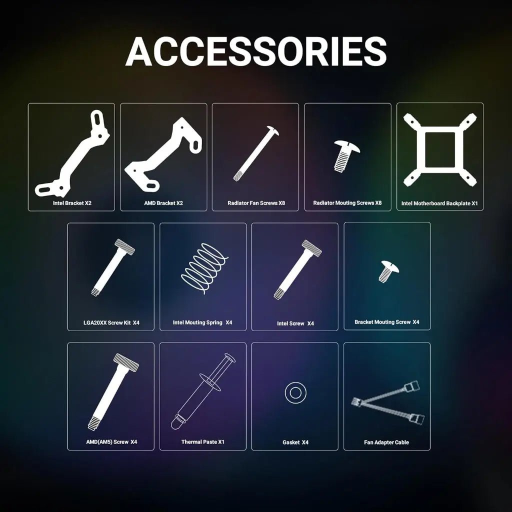 Ant Esports ICE-360 360mm ARGB AIO CPU Liquid Cooler - Black - Image 14