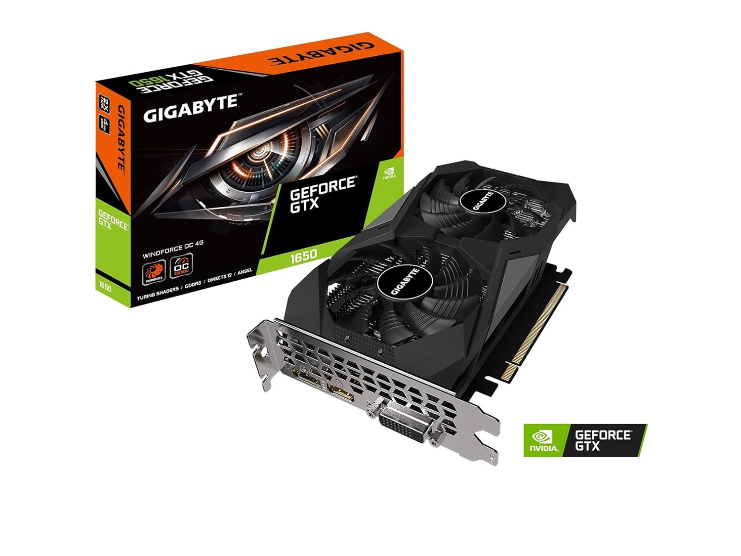 GIGABYTE Nvidia GeForce GTX 1650 4GB D6 WINDFORCE OC GDDR6 Graphics Card