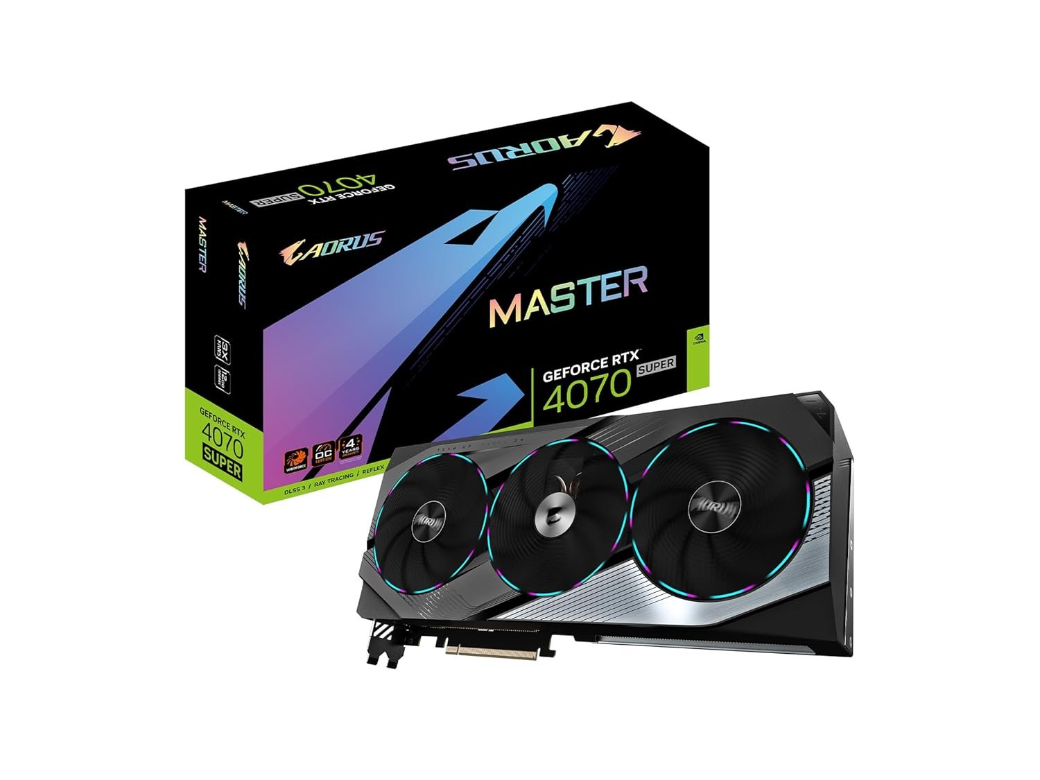 GIGABYTE AORUS GeForce RTX 4070 Super Master 12GB 192-bit GDDR6X Graphics Card