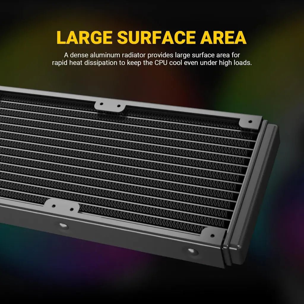 Ant Esports ICE-360 360mm ARGB AIO CPU Liquid Cooler - Black - Image 11