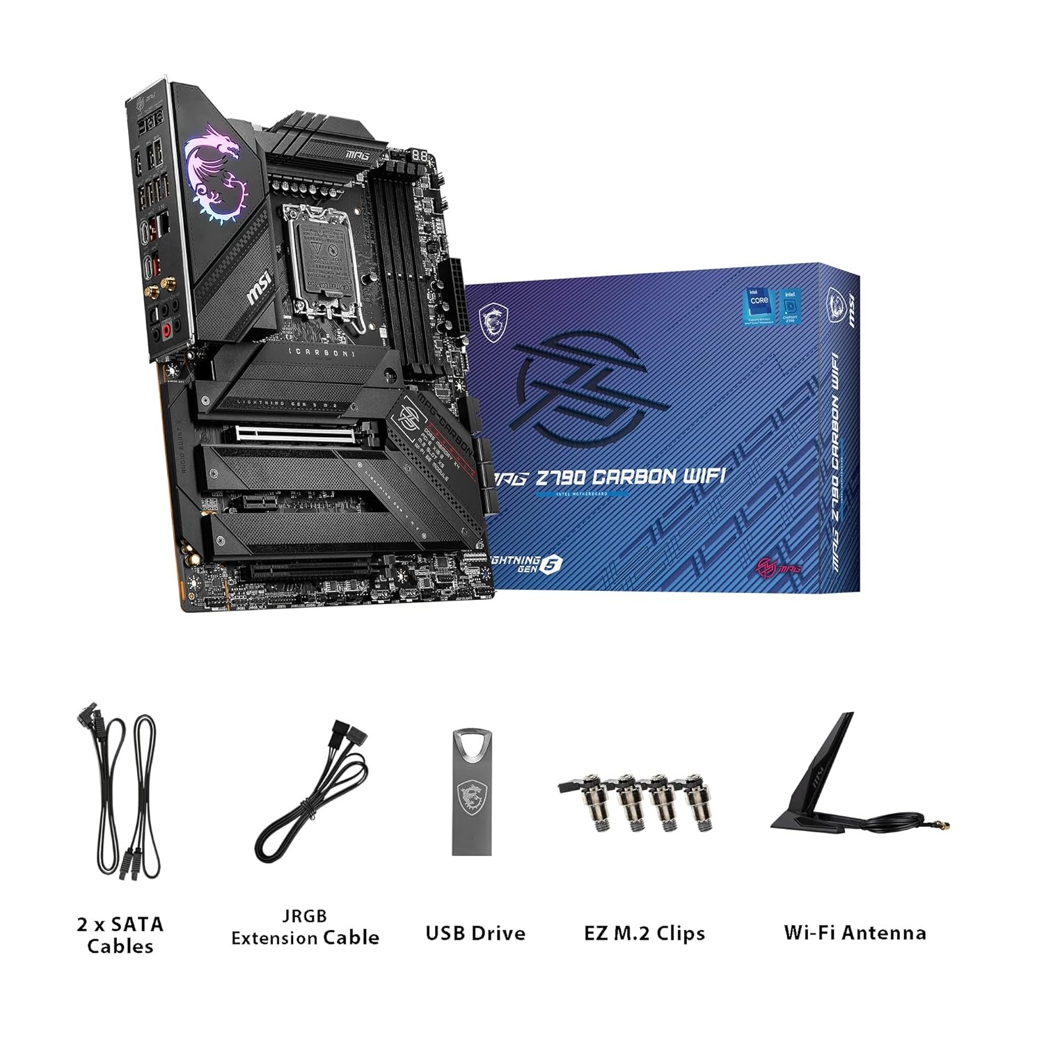 MSI MPG Z790 CARBON Wi-Fi LGA 1700 PCIe 5.0 DDR5 ATX Motherboard - Image 7
