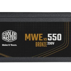 Cooler Master MWE Bronze 550 V3 550W ATX Non Modular Power Supply Unit - Black