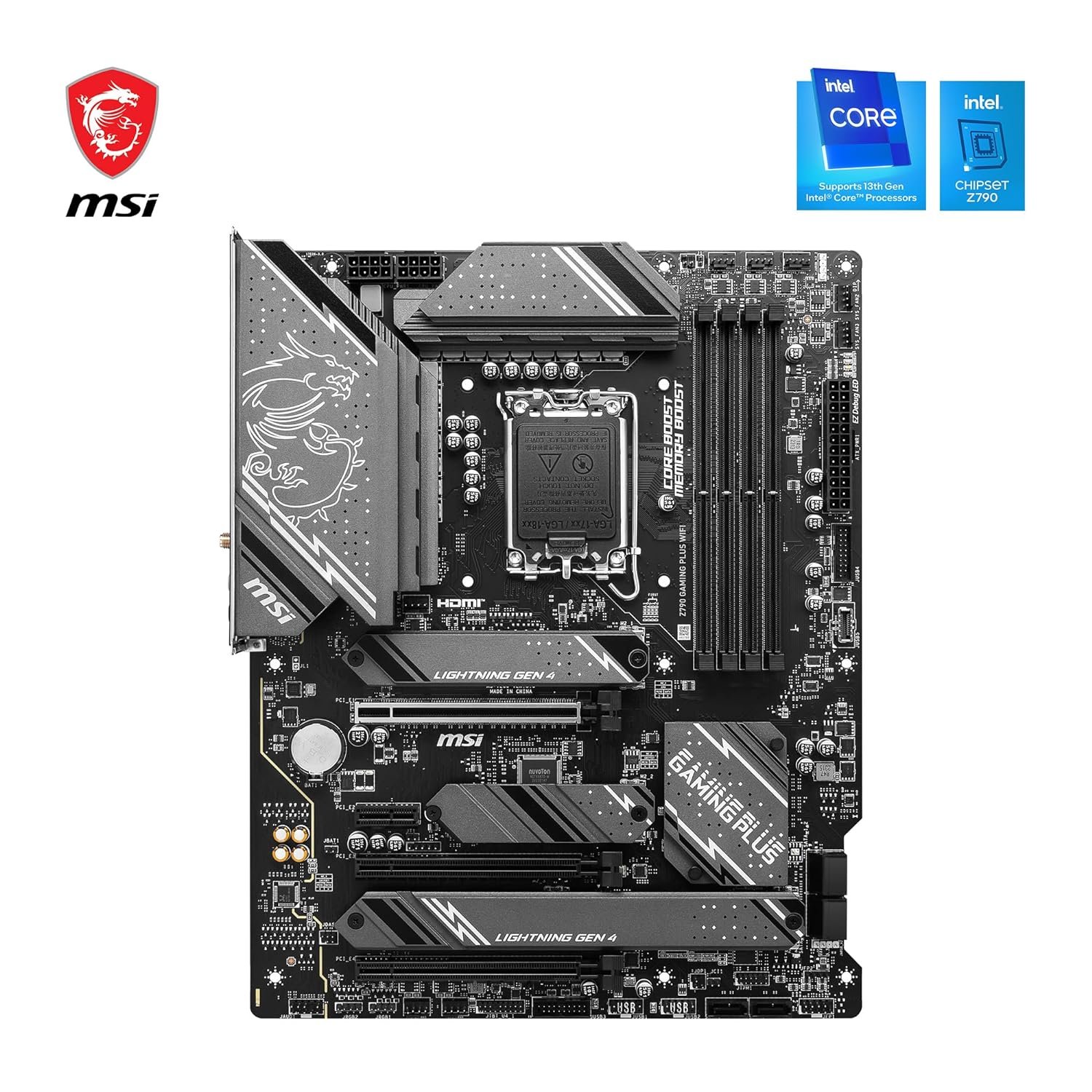 MSI Z790 Gaming Plus Wi-Fi LGA 1700 DDR5 PCIe 5.0 ATX Motherboard - Image 2