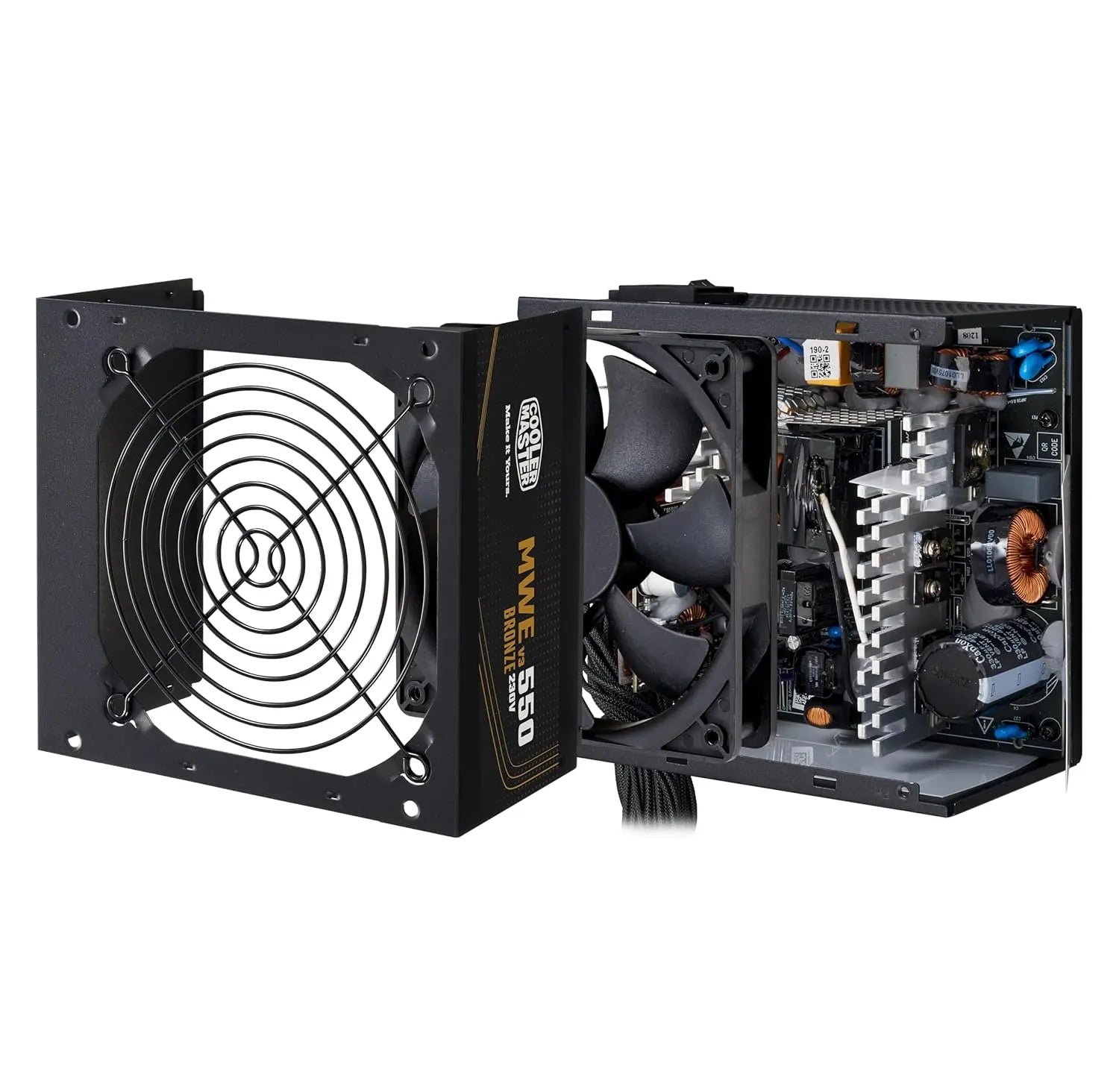 Cooler Master MWE Bronze 550 V3 550W ATX Non Modular Power Supply Unit - Black - Image 4