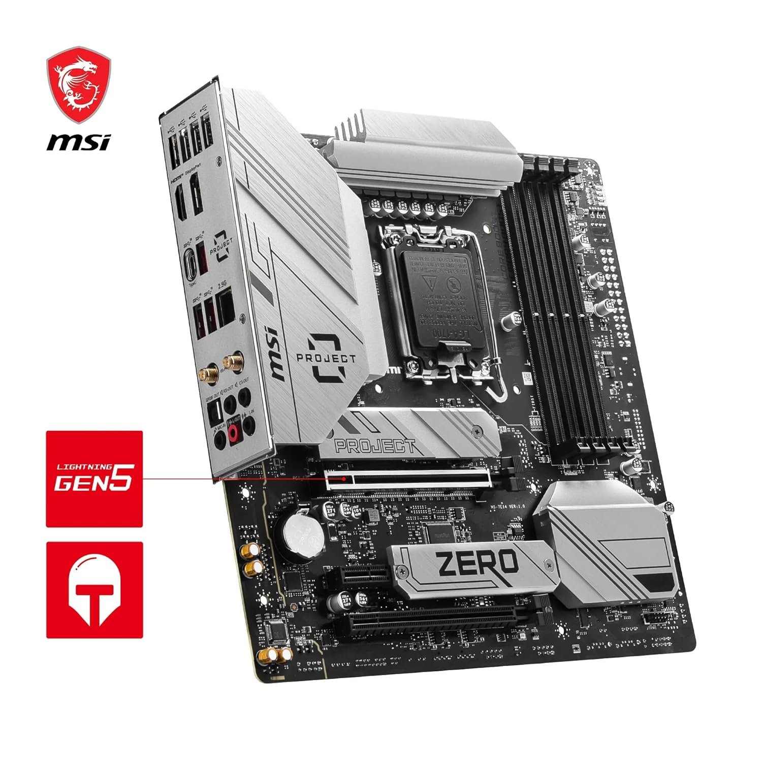 MSI B760M PROJECT ZERO Back-Connect LGA 1700 Wi-Fi DDR5 Micro-ATX Motherboard - Image 5