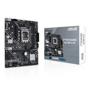 ASUS PRIME H610M-E D4 Intel H670 LGA 1700 ATX Motherboard with PCIe 4.0 and Dual M.2 Slots