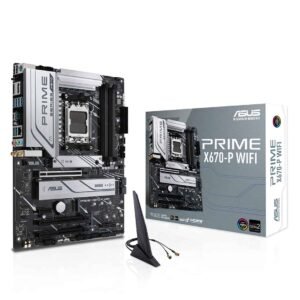 ASUS PRIME X670-P WIFI AMD Socket AM5 ATX Motherboard with PCIe 5.0 USB 4 Header and Three M.2 Slots