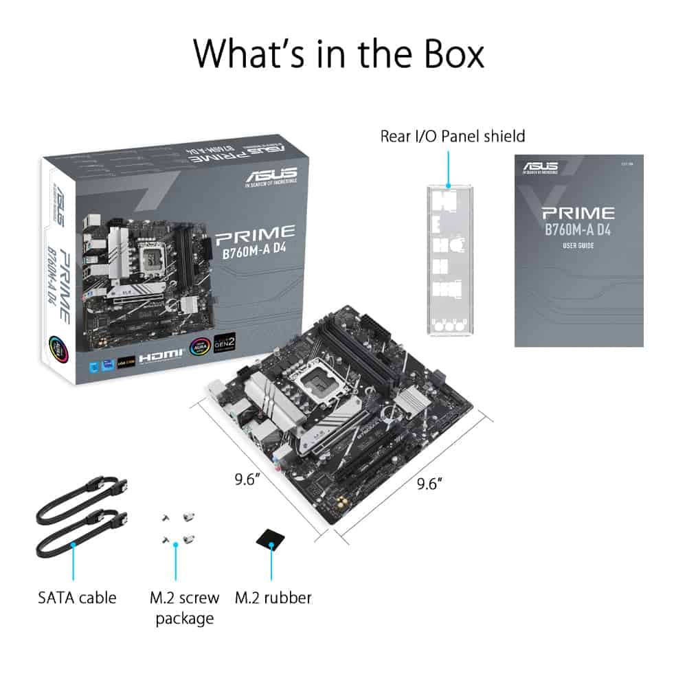 ASUS PRIME B760M-A Intel B760 LGA 1700 Micro-ATX DDR5 Motherboard - Image 5