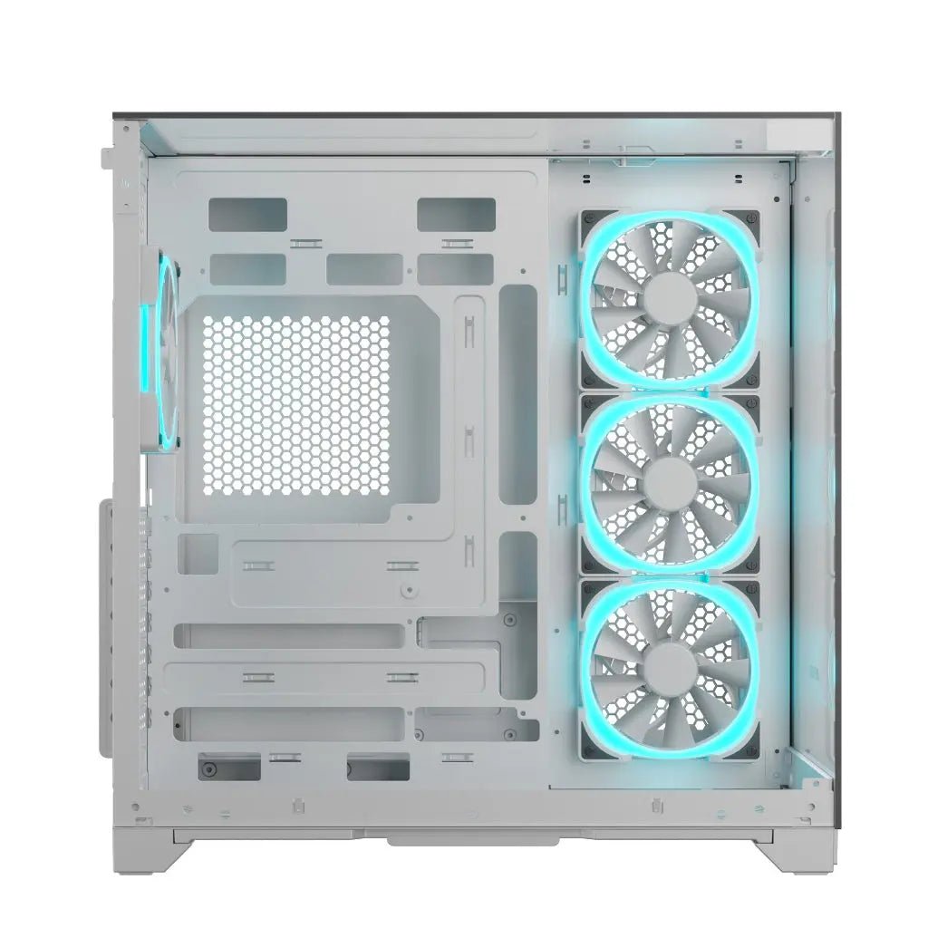 Ant Esports Crystal Mirror Gaming Mid Tower Case-White - Image 3
