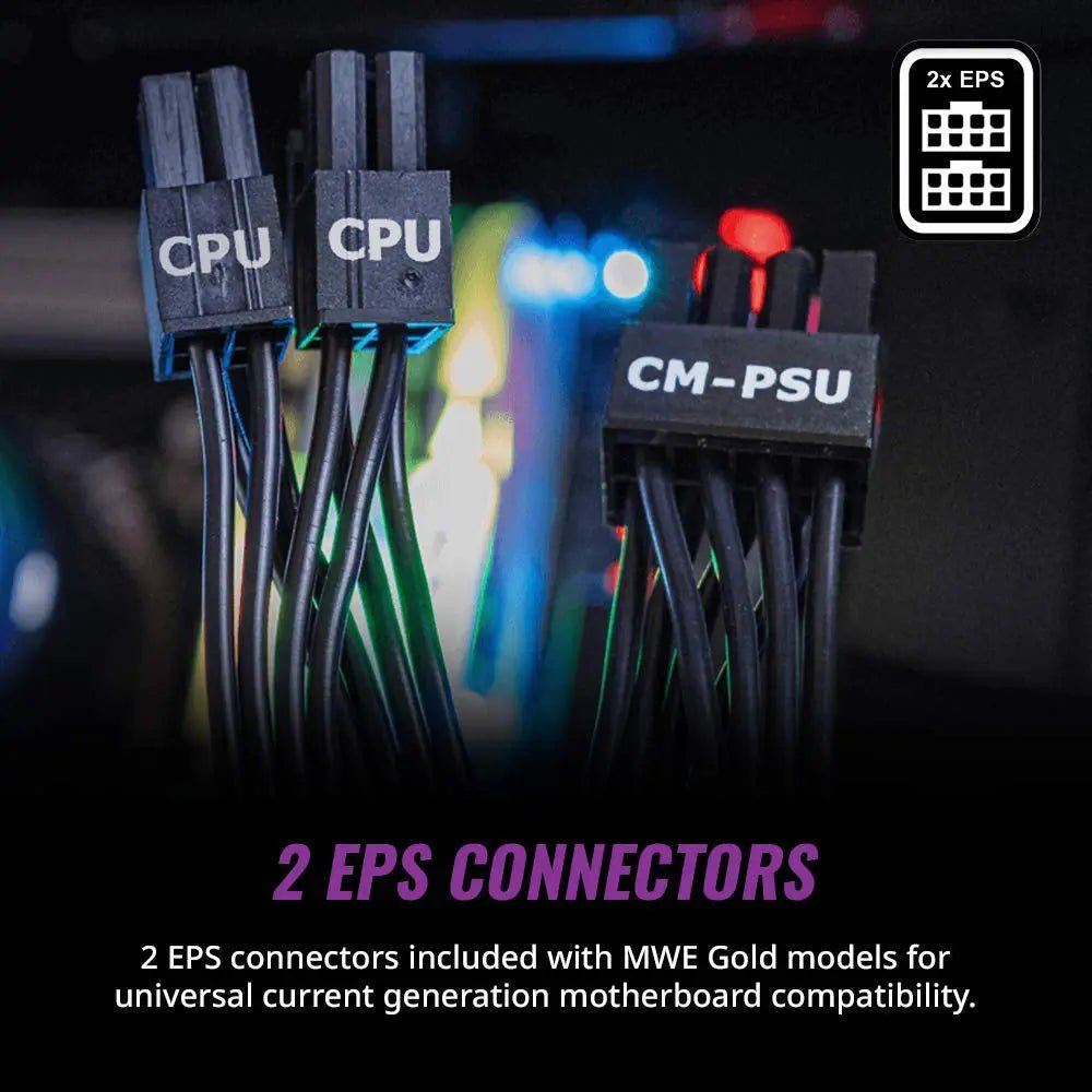 Cooler Master MWE 750 Gold V2 80 Plus Gold Certified Fully Modular Power Supply Unit - Black - Image 4