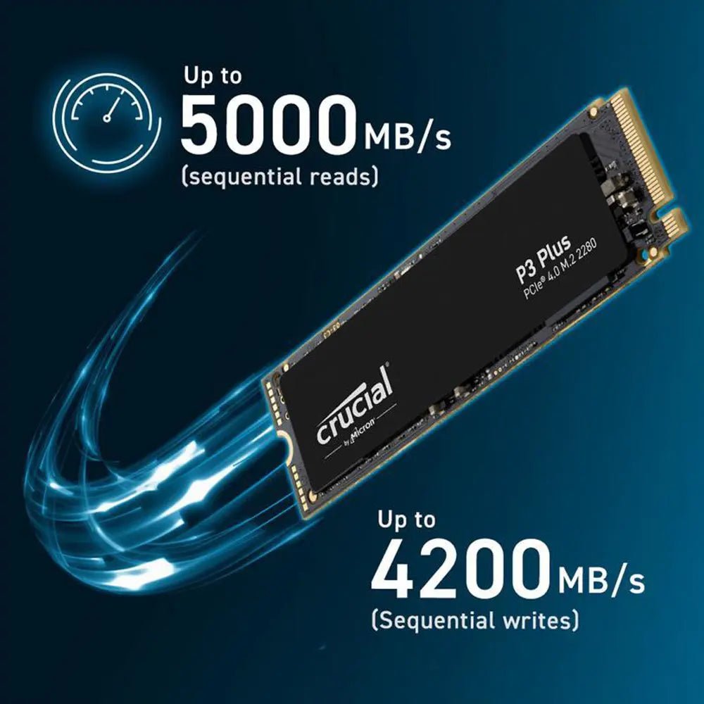 Crucial P3 Plus 1TB M.2 NVMe PCIe 4.0 Internal Solid State Drive - Image 2