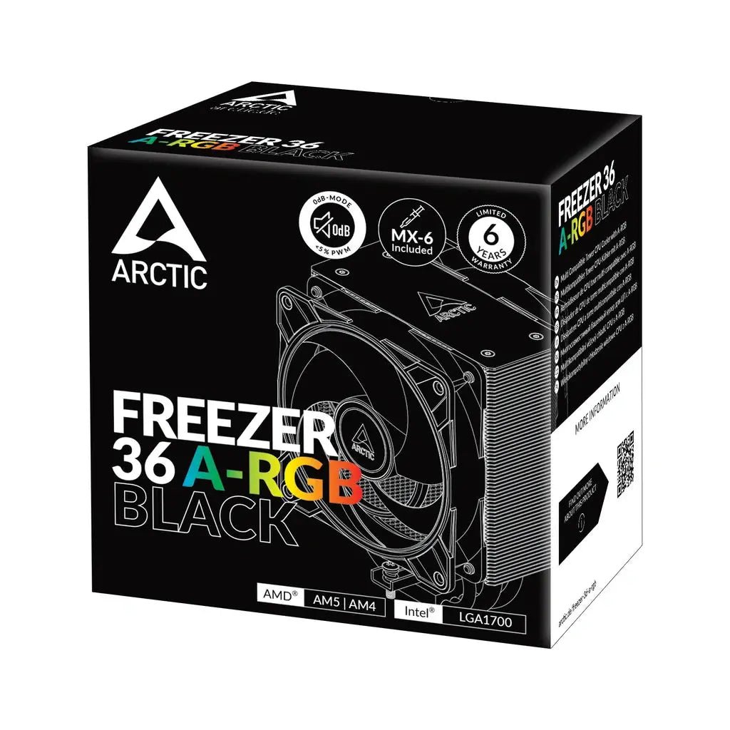 ARCTIC Freezer 36 A-RGB Tower CPU Air Cooler with 120mm P12 PWM -Black - Image 3