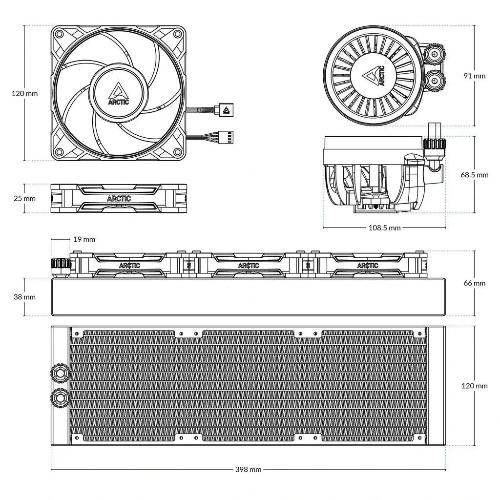 ARCTIC Liquid Freezer III Pro 360 360mm AIO CPU Liquid Cooler - Image 7