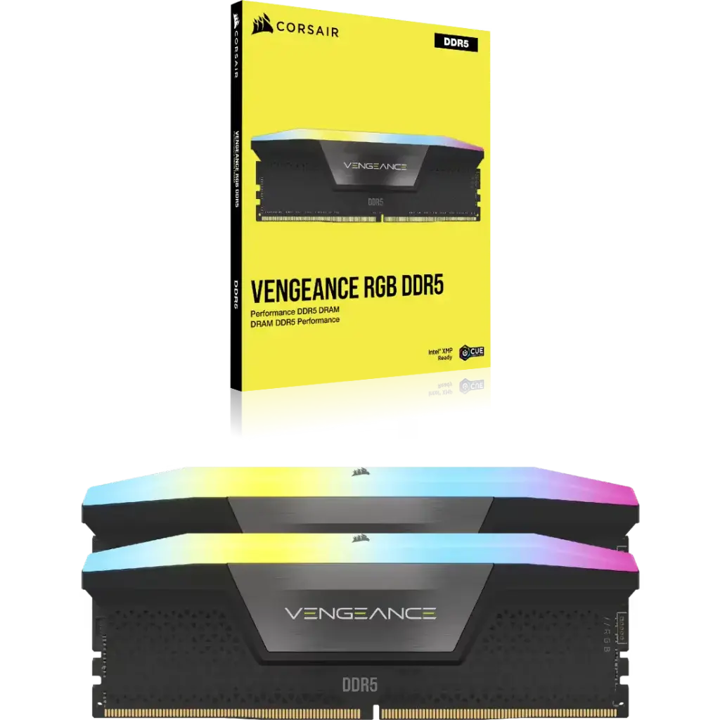 CORSAIR VENGEANCE 96GB (2x48GB) DDR5 RGB DRAM 6400MHz CL32 Desktop Memory - Image 2