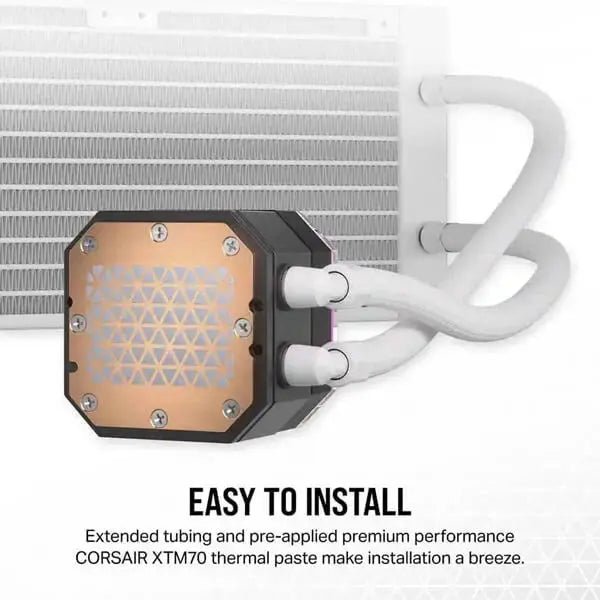 CORSAIR iCUE H115i ELITE CAPELLIX XT 360mm RGB AIO CPU White Liquid Cooler - Image 5